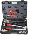 Manual installation kit for axial fittings and PEX pipes