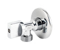 Angle valve, chrome-plated, metal handle — view 1