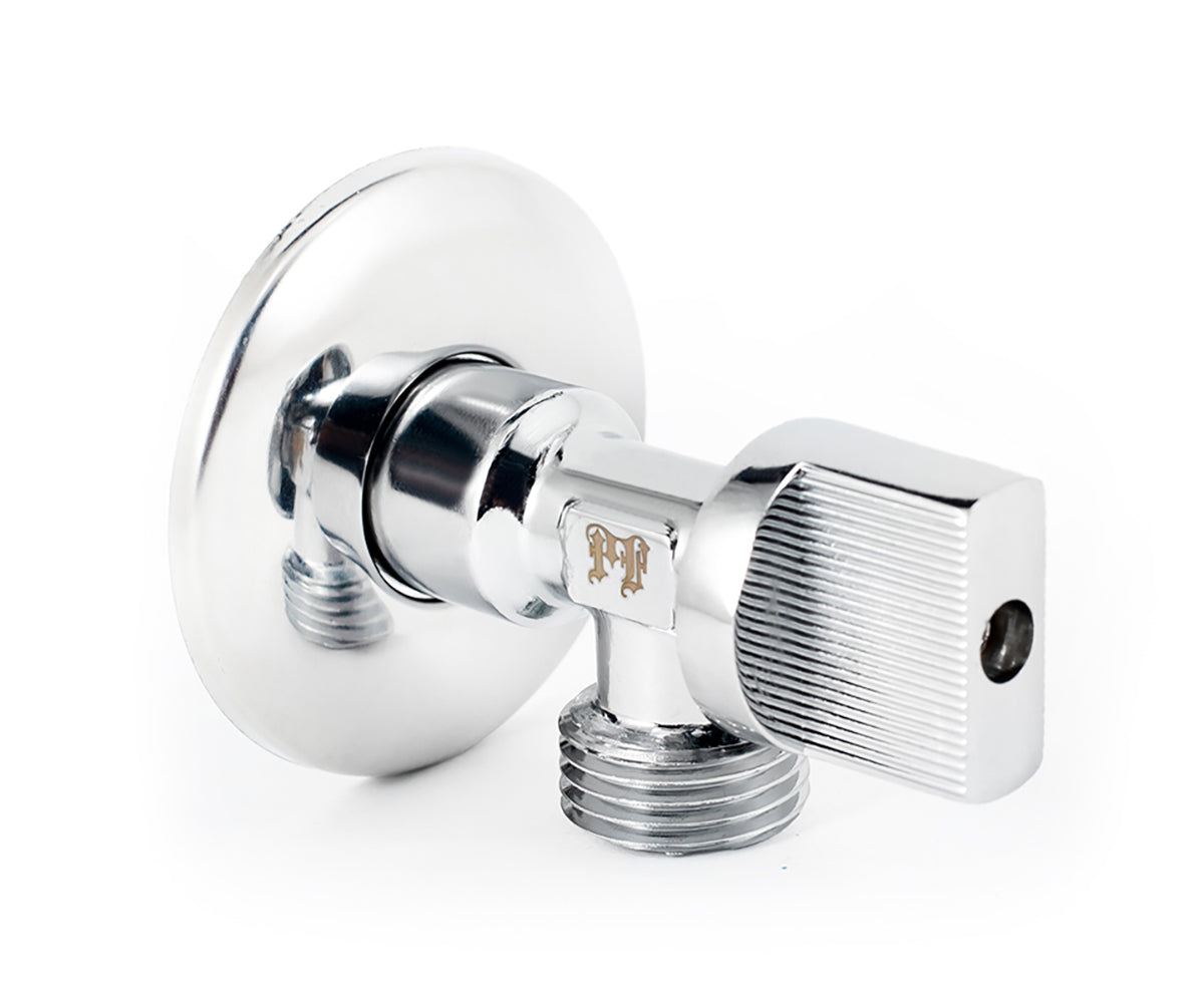 Angle valve, chrome-plated, metal handle — view 6