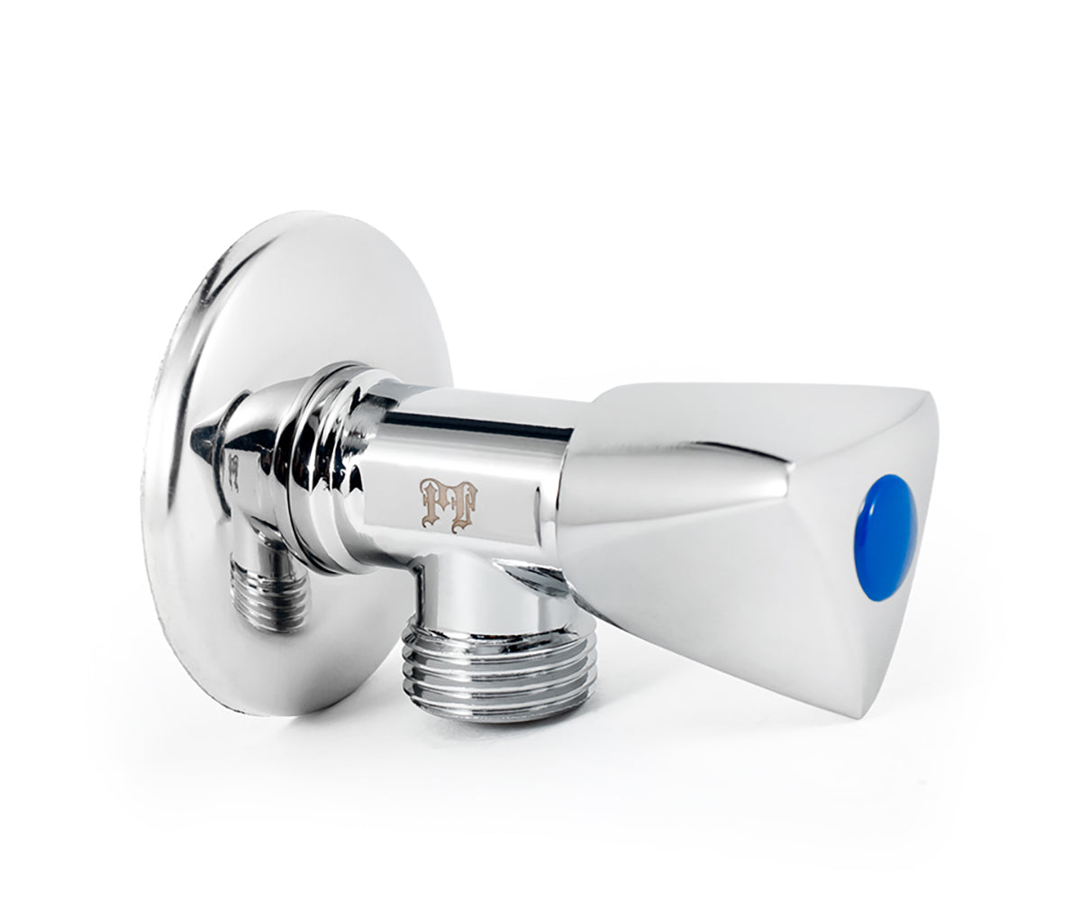 Angle valve, chrome-plated, metal handle — view 6