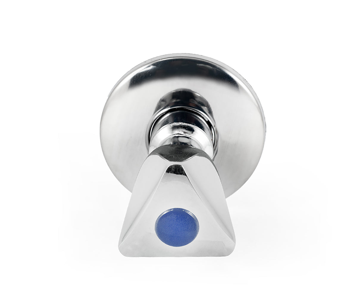 Angle valve, chrome-plated, metal handle — view 7