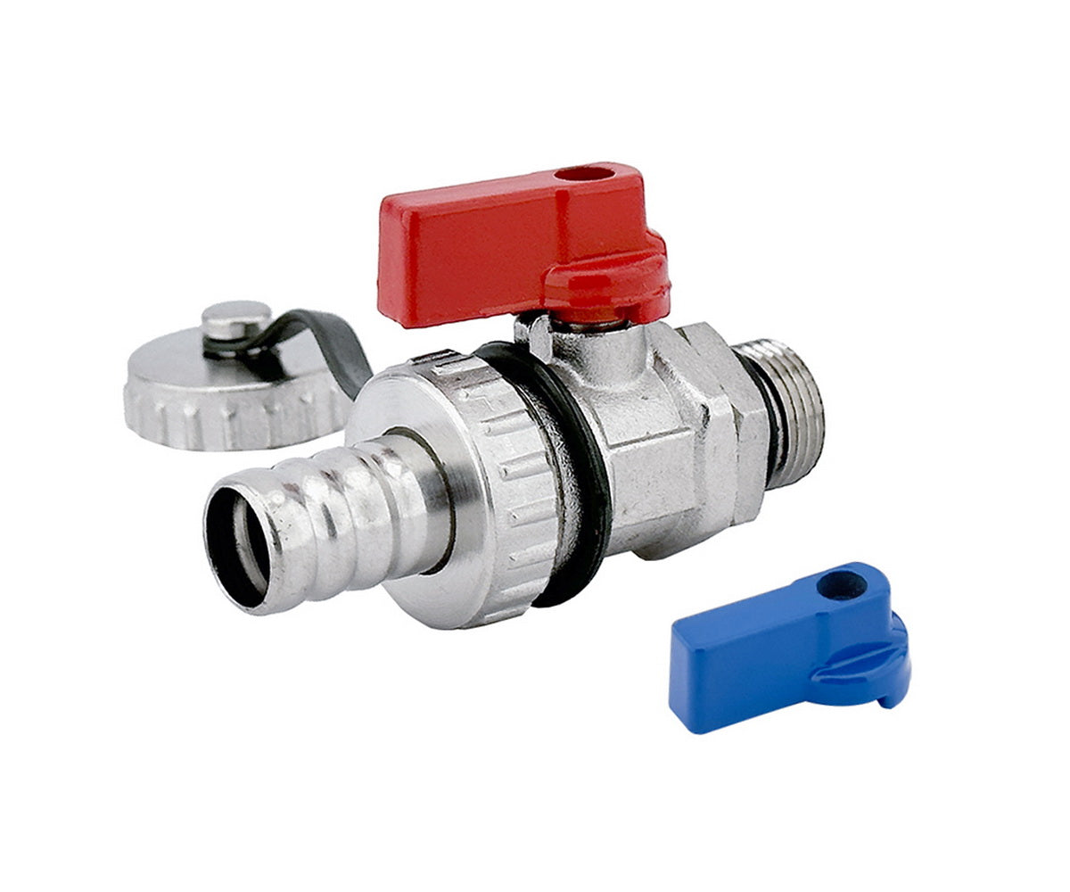 Drain ball valve with hose nozzle and cap — PF BBC 399.10, view 1