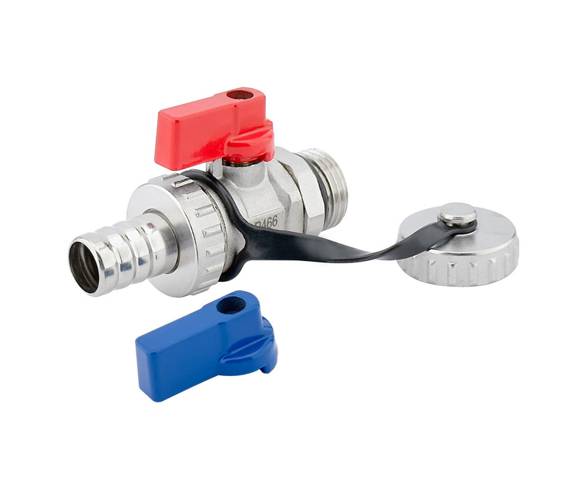 Drain ball valve with hose nozzle and cap — PF BBC 399.15, view 1