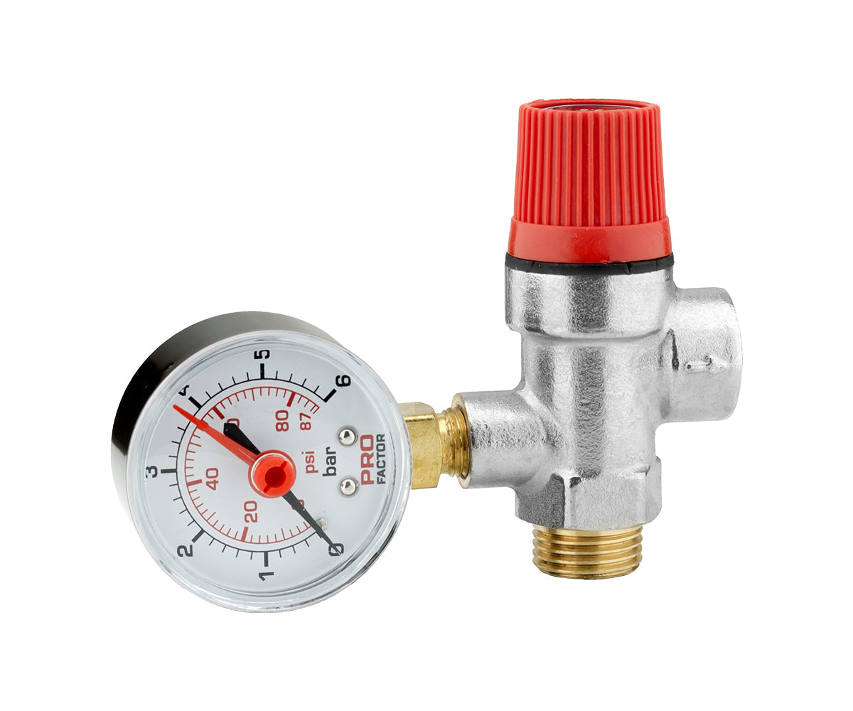 Safety valve M/F with 1/4" pressure gauge — PF_BS_577-2.5_1