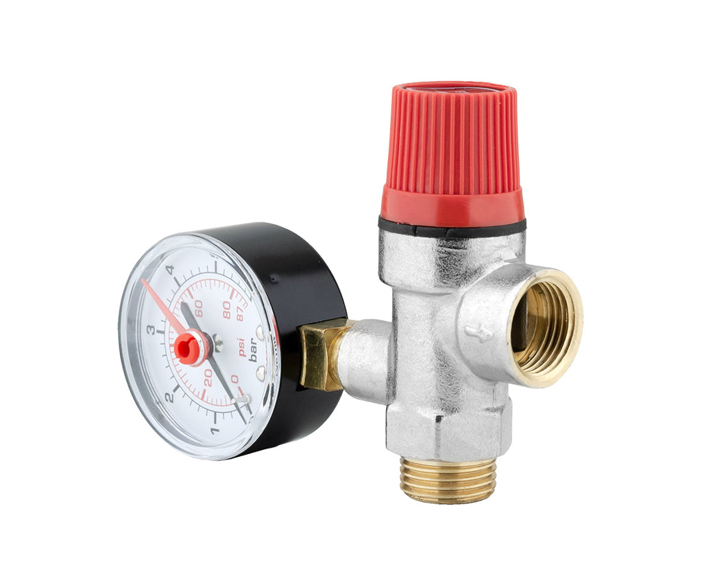 Safety valve M/F with 1/4" pressure gauge — PF_BS_577-2.5_3