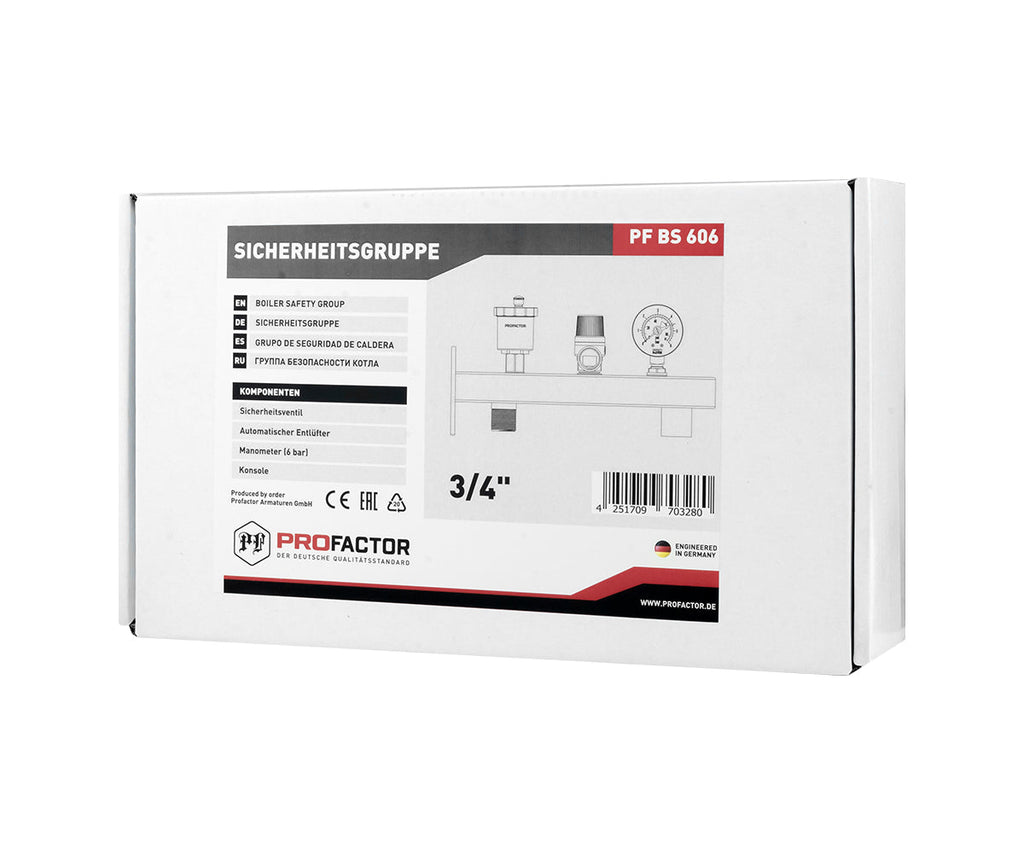 Boiler safety group for wall mounting — PF_BS_606_8