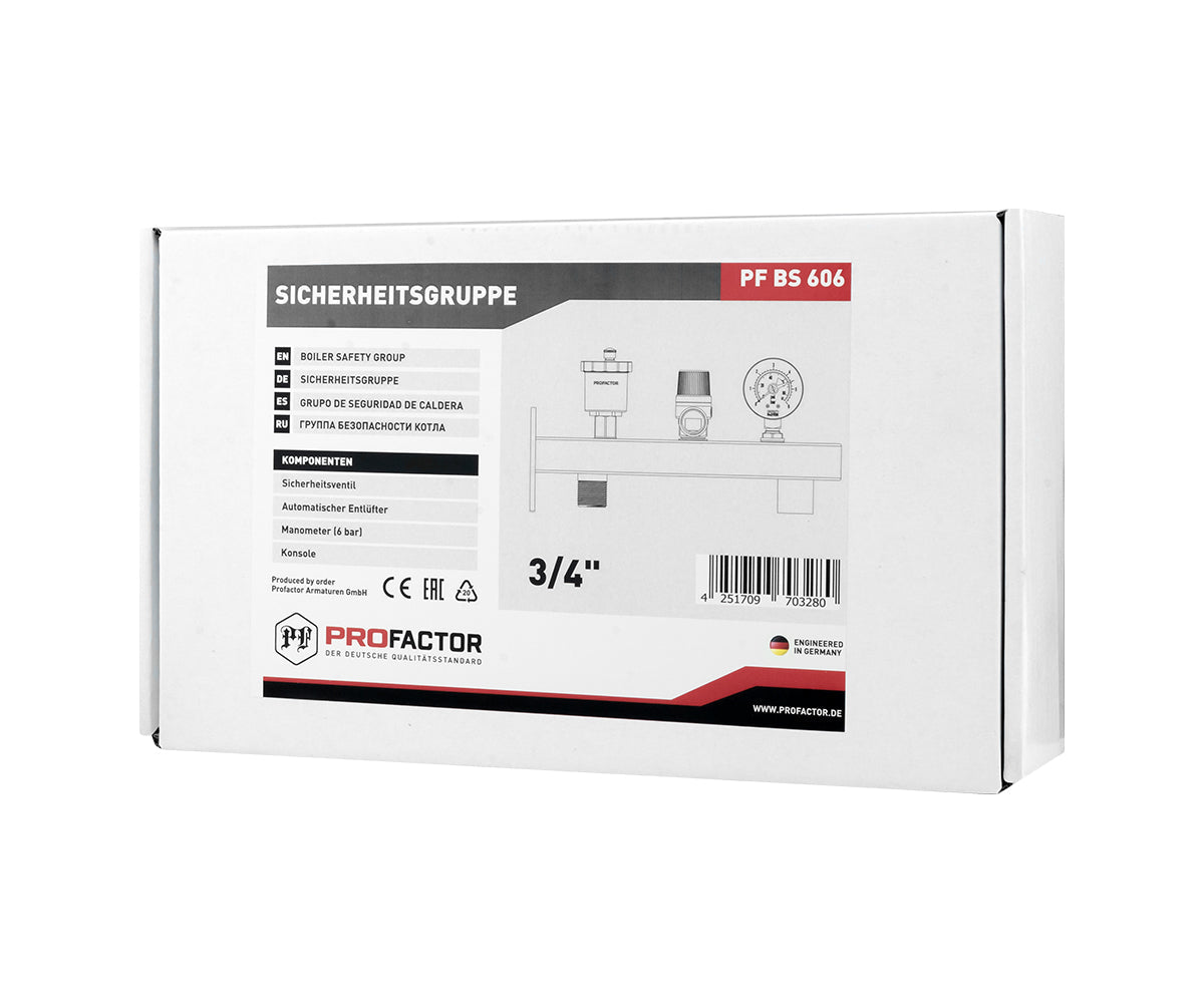 Boiler safety group for wall mounting — PF_BS_606_8
