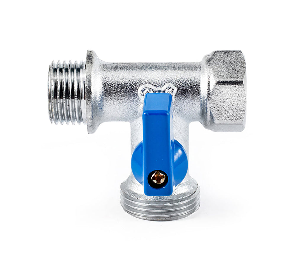 Three-way ball valve for CMA, metal handle — view 2
