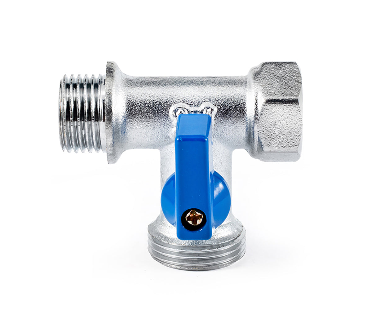 Three-way ball valve for CMA, metal handle — view 2
