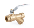 Ball valve with filter, lever handle — view 1