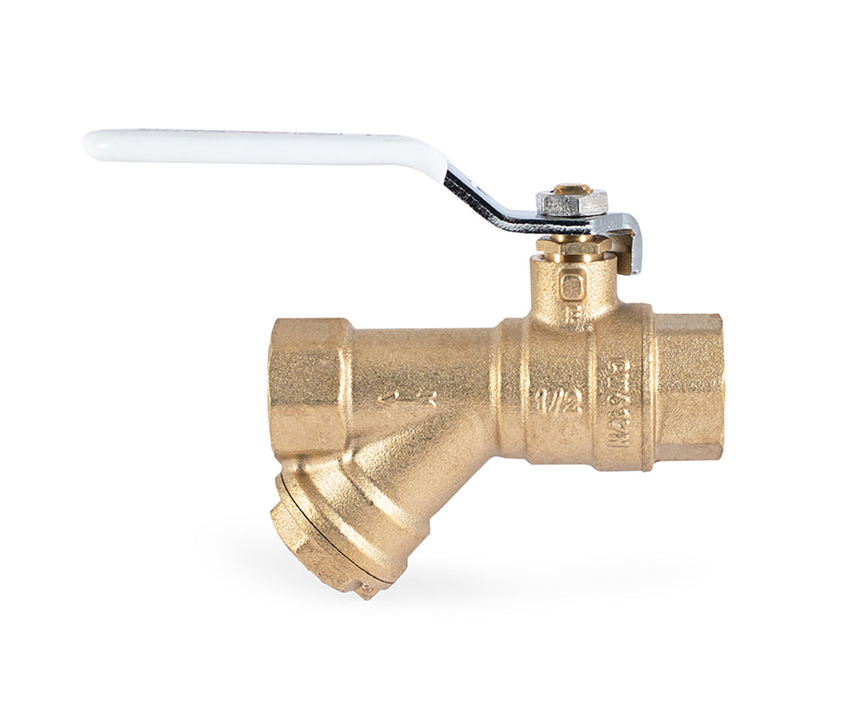 Ball valve with filter, lever handle — view 4