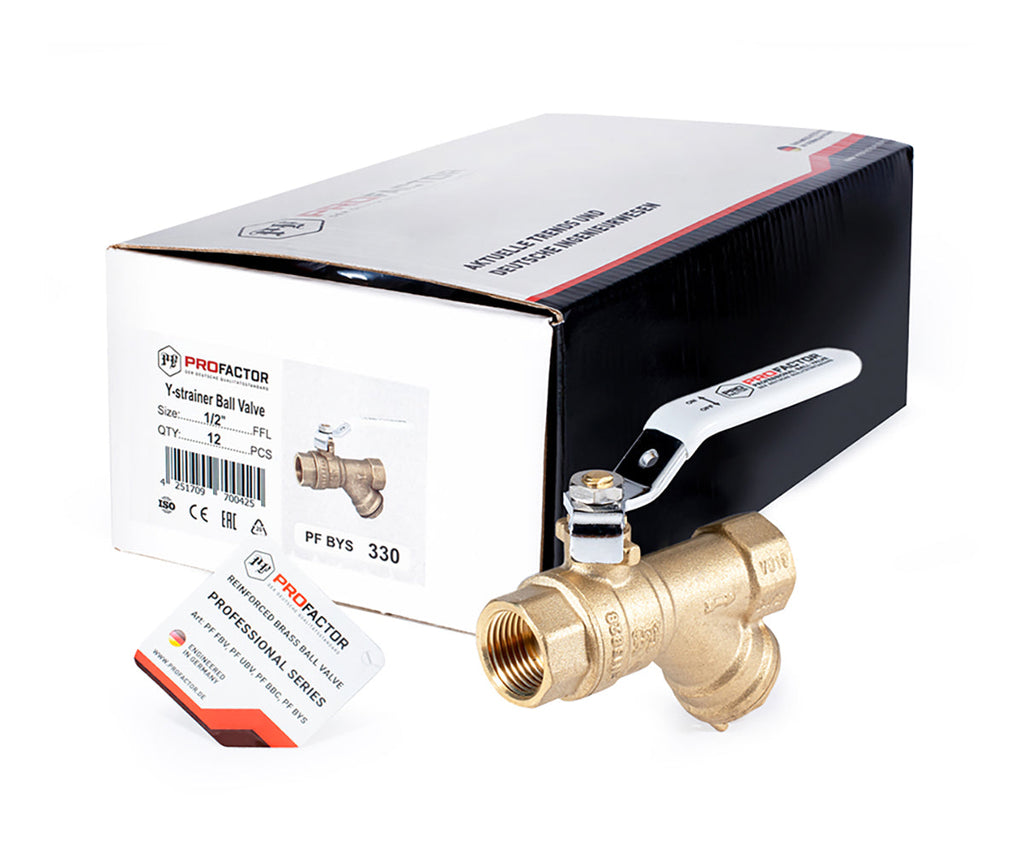 Ball valve with filter, lever handle — view 6