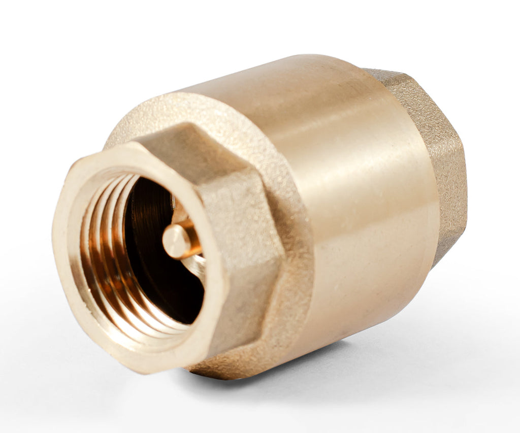 Spring-loaded axial check valve with brass mechanism — PF CV 240, ракурс 5