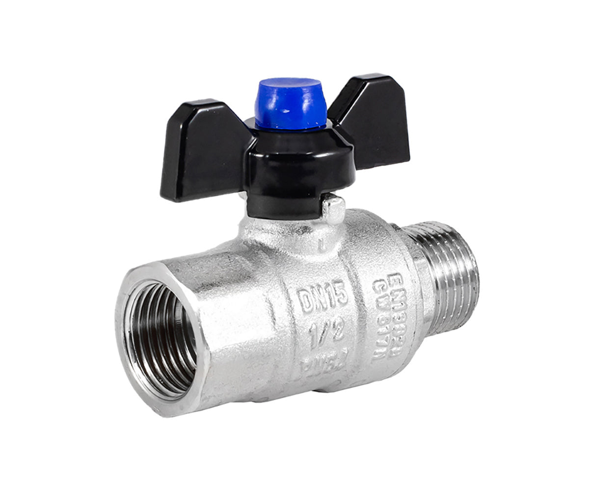 Ball valve «STRONG», F/M, butterfly handle — DN 15 / ½", view 3