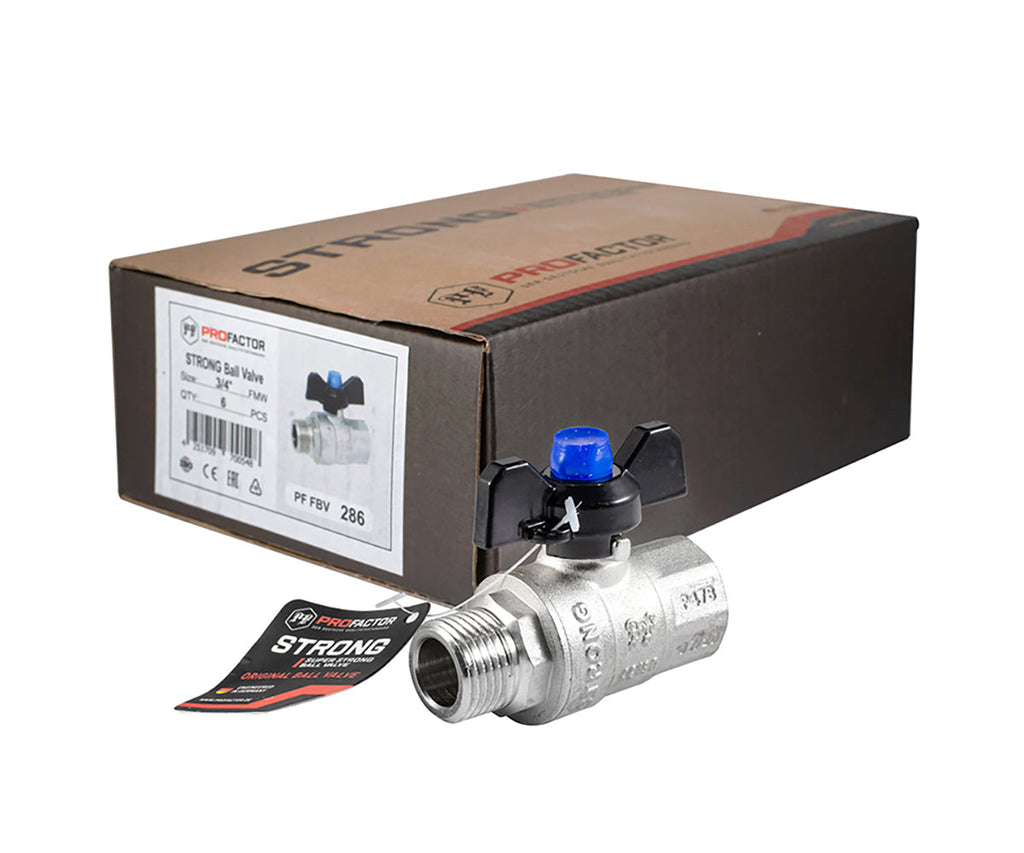 Ball valve «STRONG», F/M, butterfly handle — DN 15 / ½", view 8