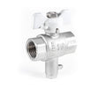 Ball valve «STANDARD» F/F with M10 outlet for temperature sensor — DN 15 / ½", view 1