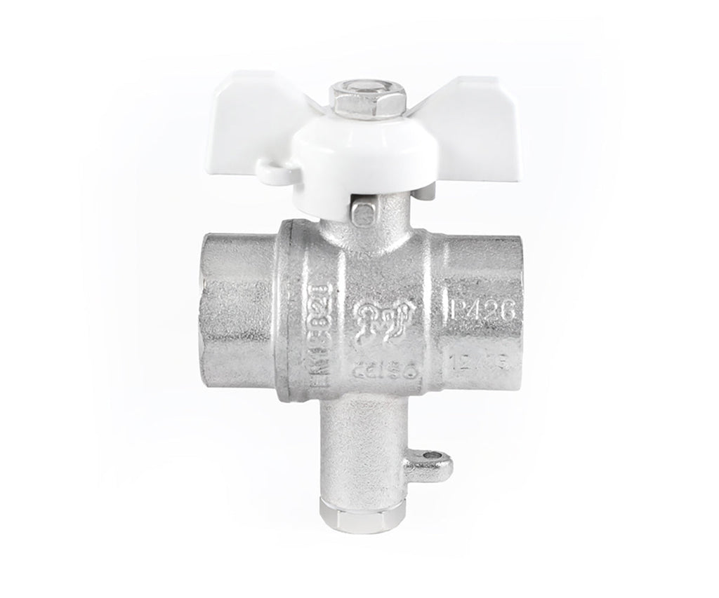 Ball valve «STANDARD» F/F with M10 outlet for temperature sensor — DN 15 / ½", view 2