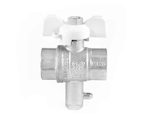 Ball valve «STANDARD» F/F with M10 outlet for temperature sensor — DN 15 / ½", view 2