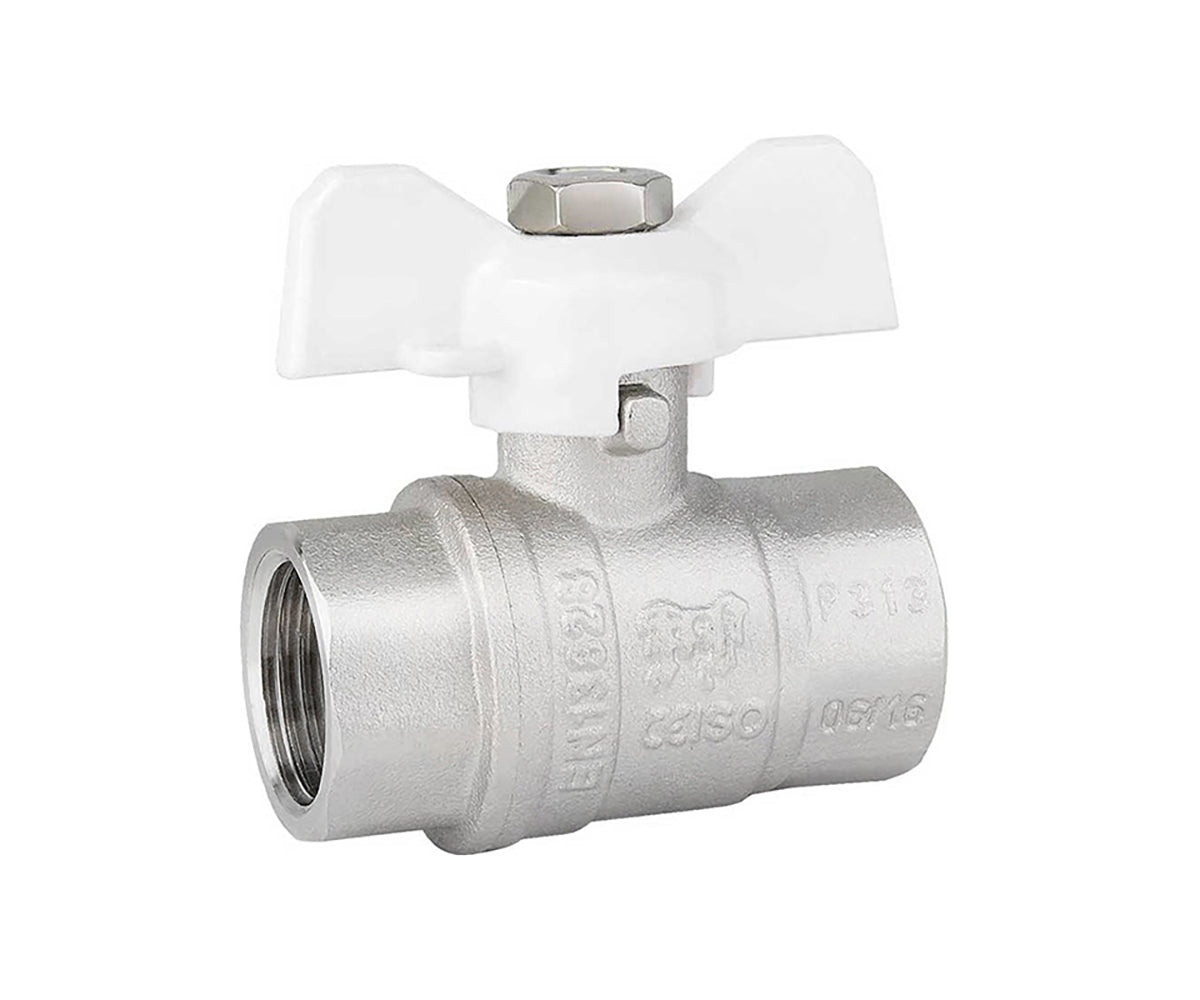 Ball valve «STANDARD», F/F, butterfly handle — DN 15 / ½", view 1