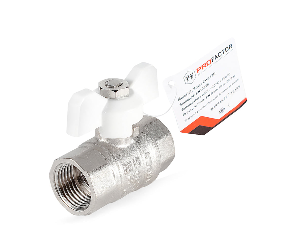 Ball valve «STANDARD», F/F, butterfly handle — DN 15 / ½", view 5