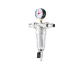 Backwash filter with pressure gauge and transparent bowl — view 1