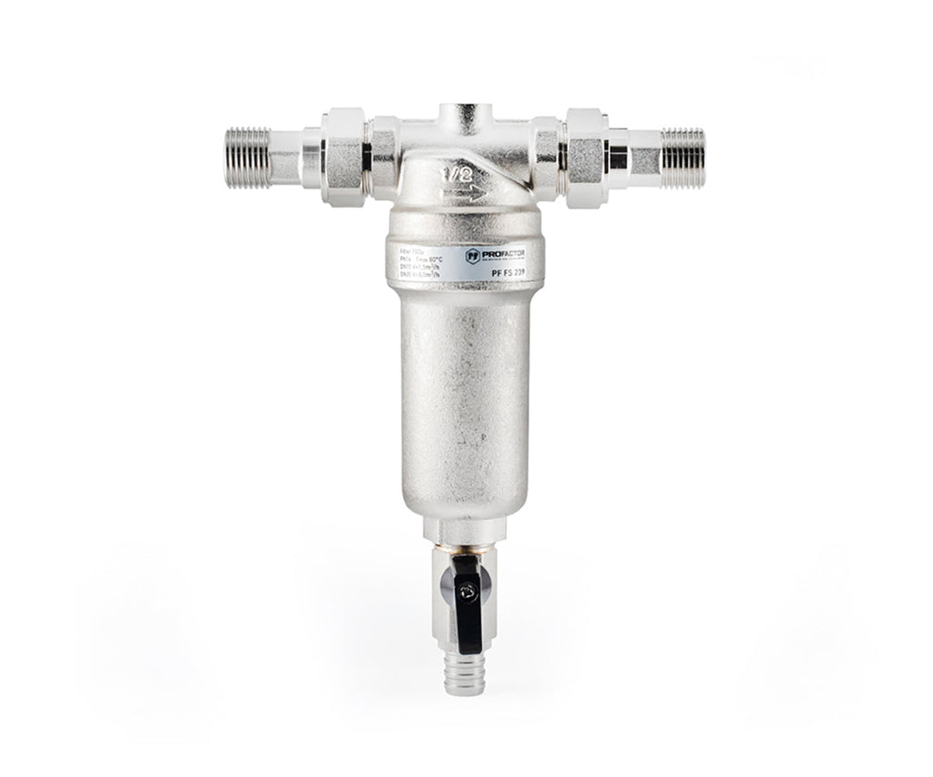 Backwash filter with brass bowl for hot water — view 2