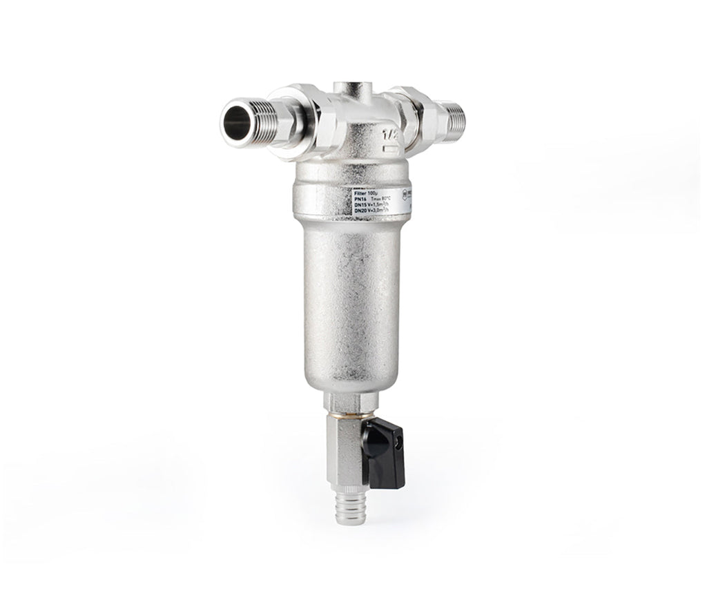 Backwash filter with brass bowl for hot water — view 3