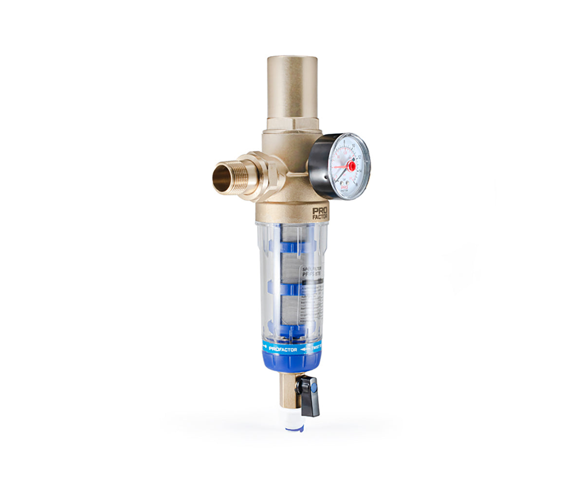 TWIST TO CLEAN filter with water hammer protection and pressure gauge — view 3