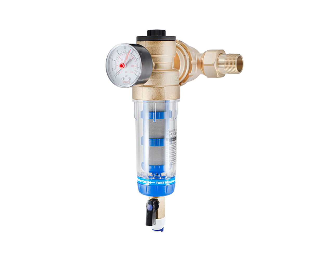 TWIST TO CLEAN filter with pressure gauge — view 1
