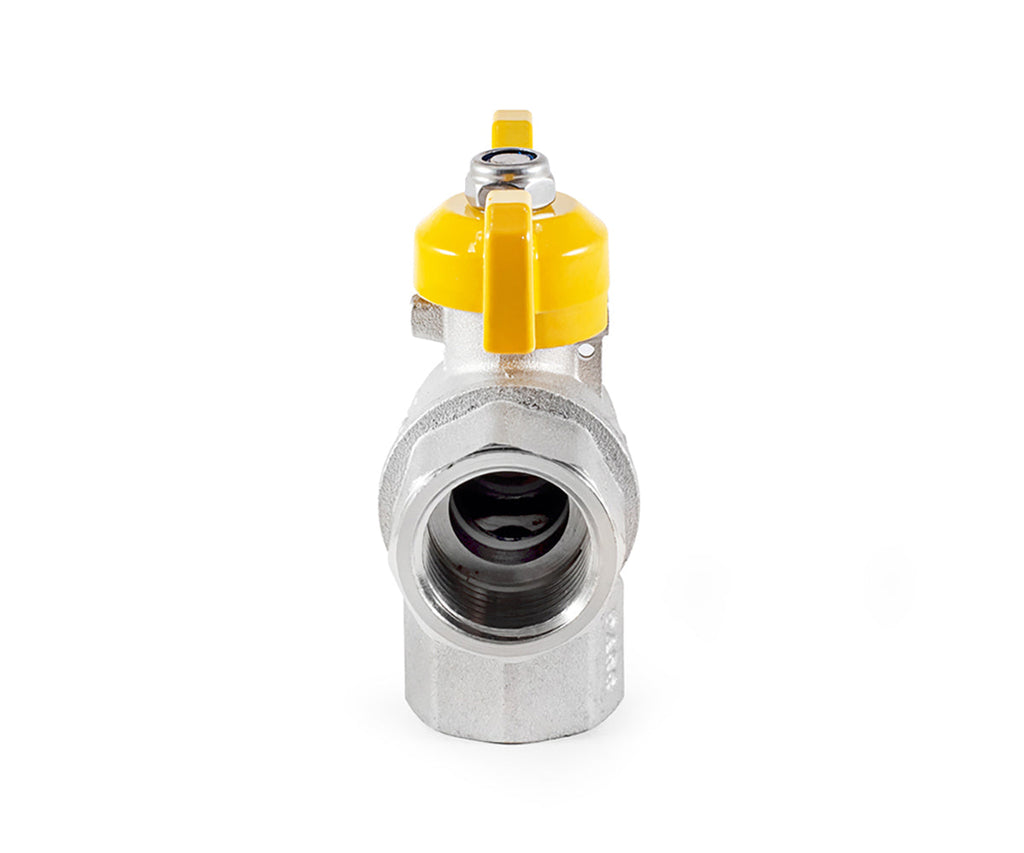 Angle Gas ball valve, F/F, butterfly handle — view 6