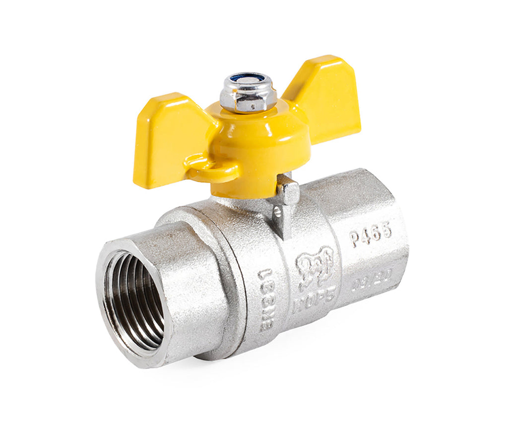 Gas ball valve, F/F, butterfly handle — view 1