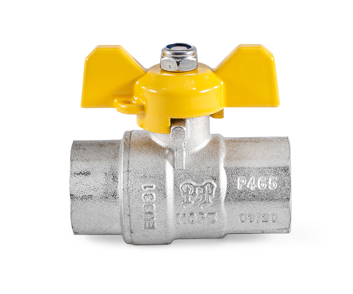 Gas ball valve, F/F, butterfly handle — view 2