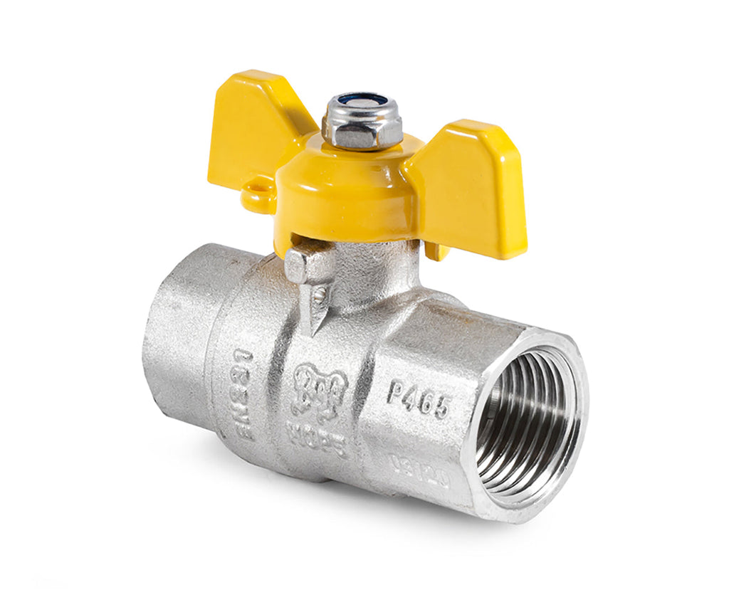 Gas ball valve, F/F, butterfly handle — view 3