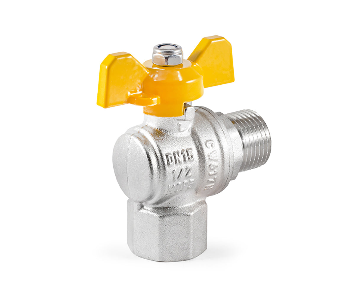 Angle Gas ball valve, F/M, butterfly handle — view 4