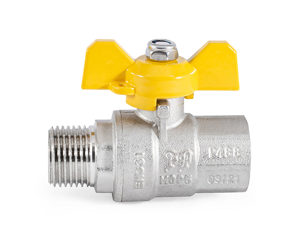 Gas ball valve, F/M, butterfly handle — view 2