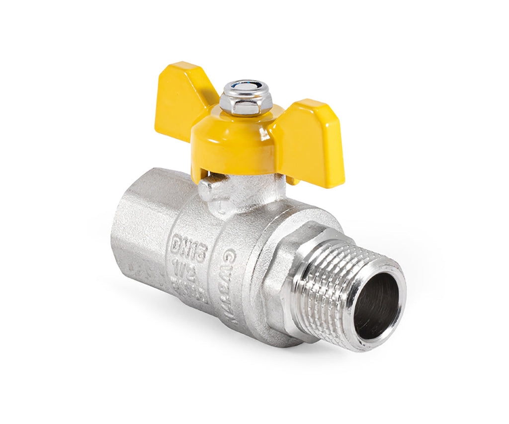 Gas ball valve, F/M, butterfly handle — view 5