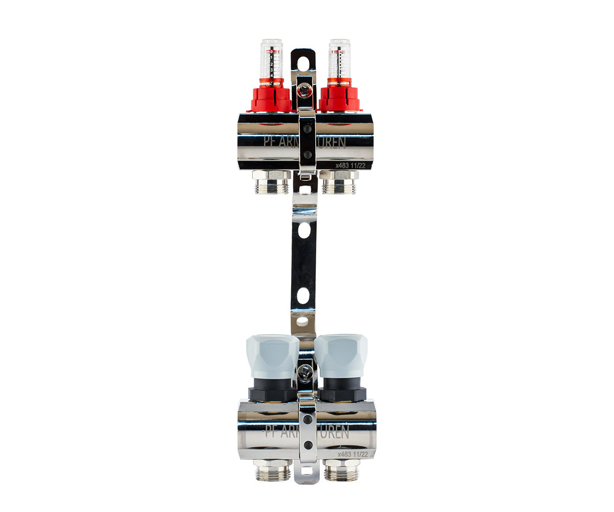 Manifold group with flow meters and thermostatic valves — PF MB 800.2