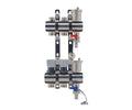 Manifold group with preset and thermostatic valves, drain cocks and air vents — PF MB 804.2