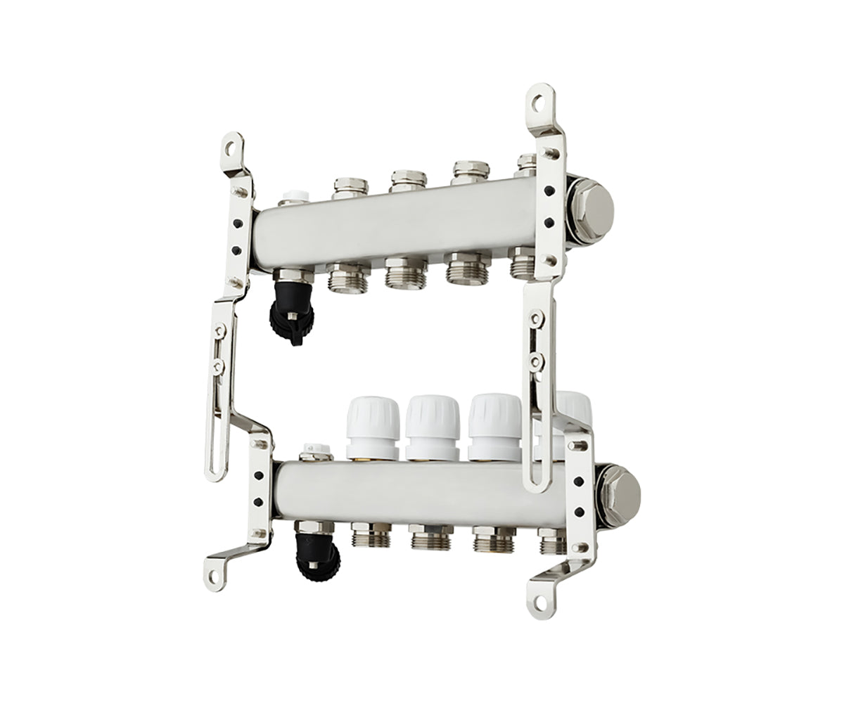 Manifold group with preset and thermostatic valves, drain valves and air vents — PF MB 808.4, ракурс 7
