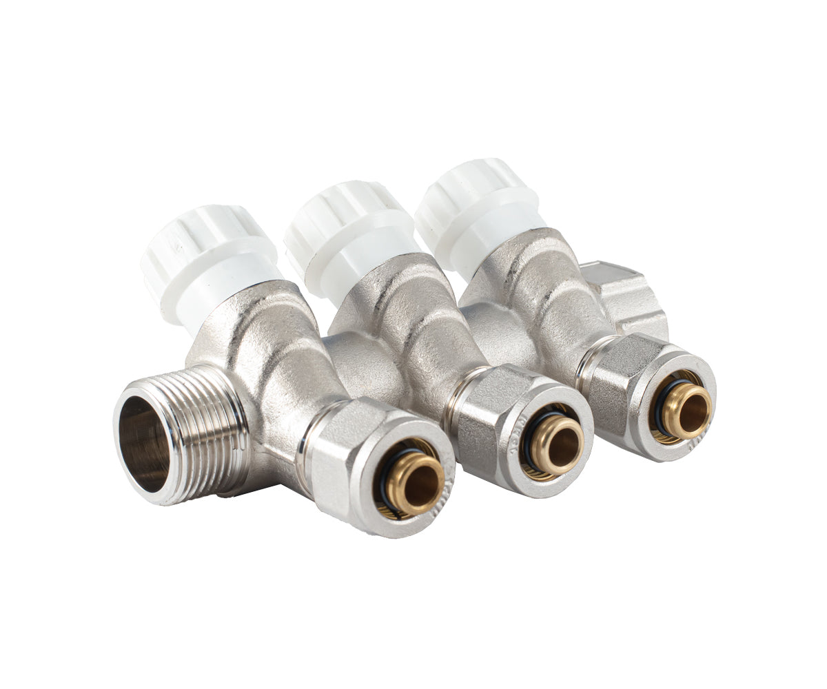 Manifold with regulating valves and compression fittings, F/M — PF MVP 268.3C