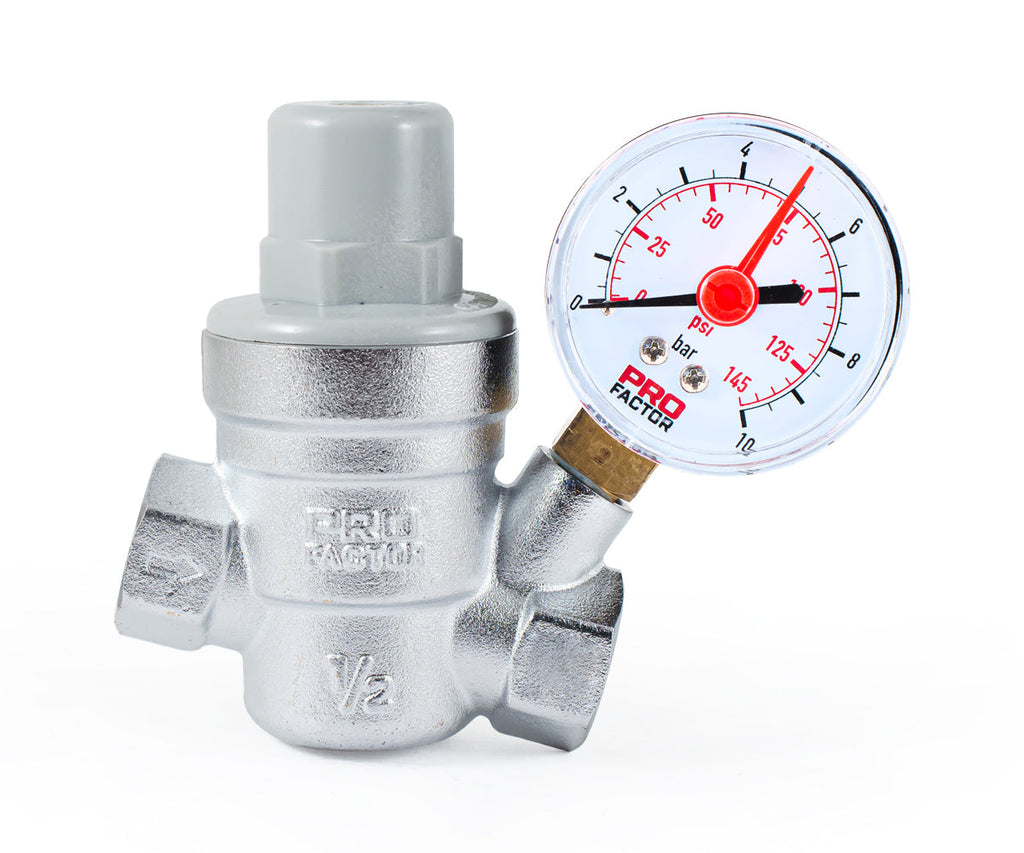 Diaphragm pressure reducing valve with 1/4" pressure gauge — PF PRV 253G, ракурс 2