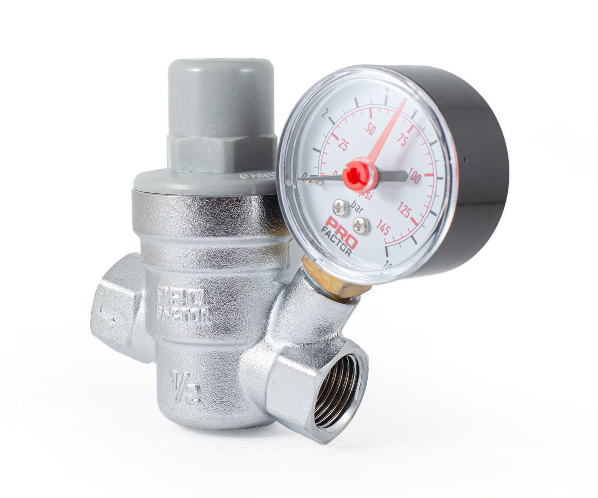 Diaphragm pressure reducing valve with 1/4" pressure gauge — PF PRV 253G, ракурс 3