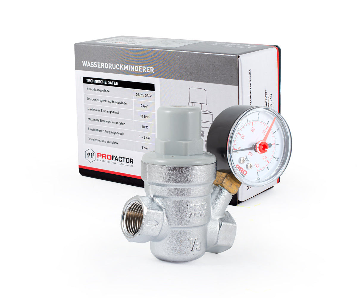 Diaphragm pressure reducing valve with 1/4" pressure gauge — PF PRV 253G, ракурс 9