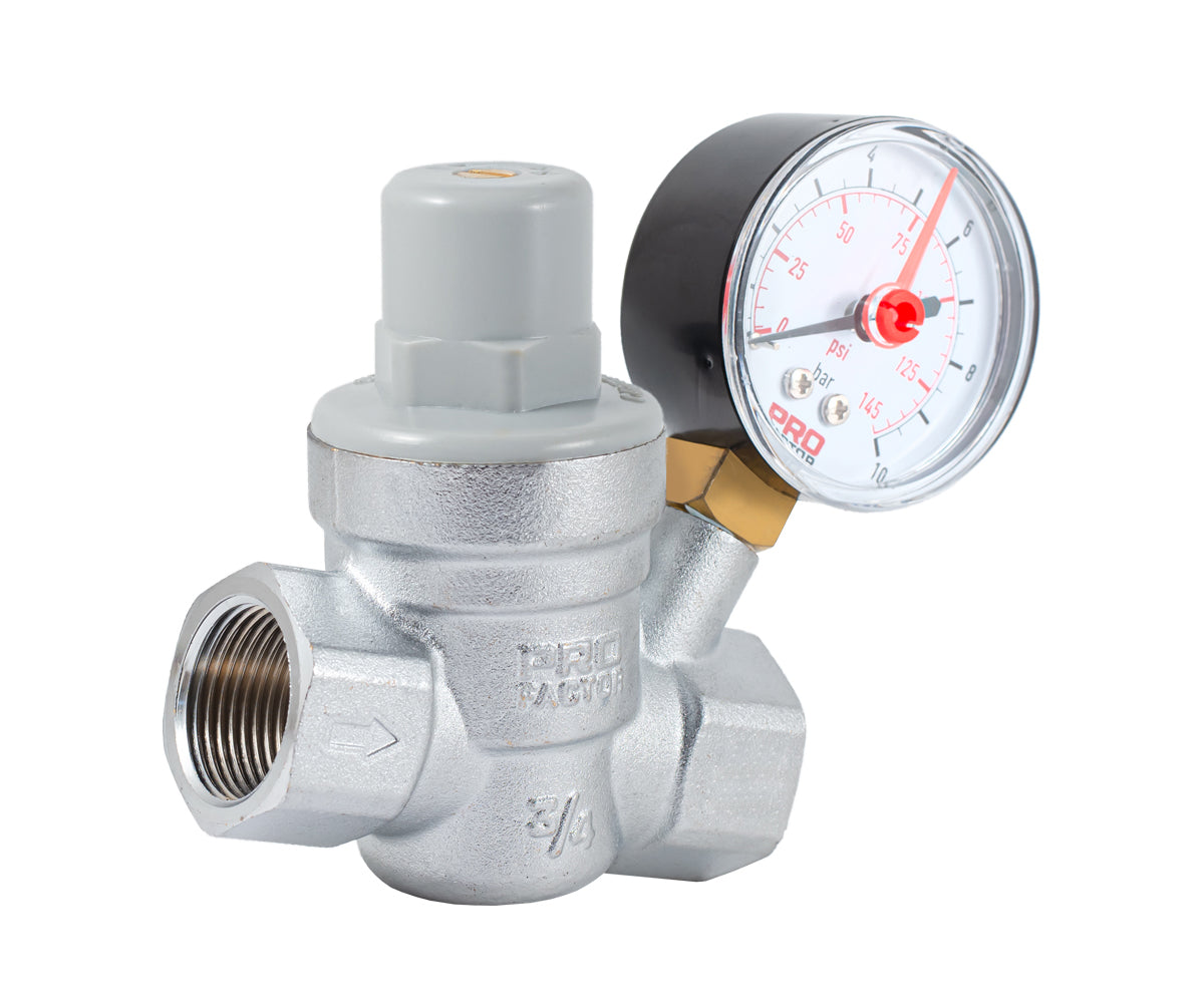 Diaphragm pressure reducing valve with 1/4" pressure gauge — PF PRV 254G, ракурс 1