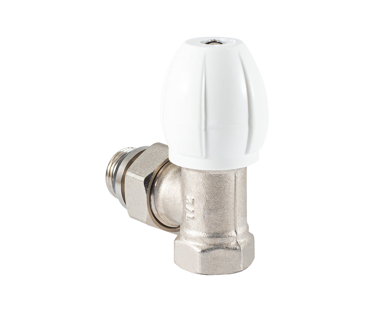 Radiator regulating valve, angle, cone-type shut-off, with union O-ring seal — view 3