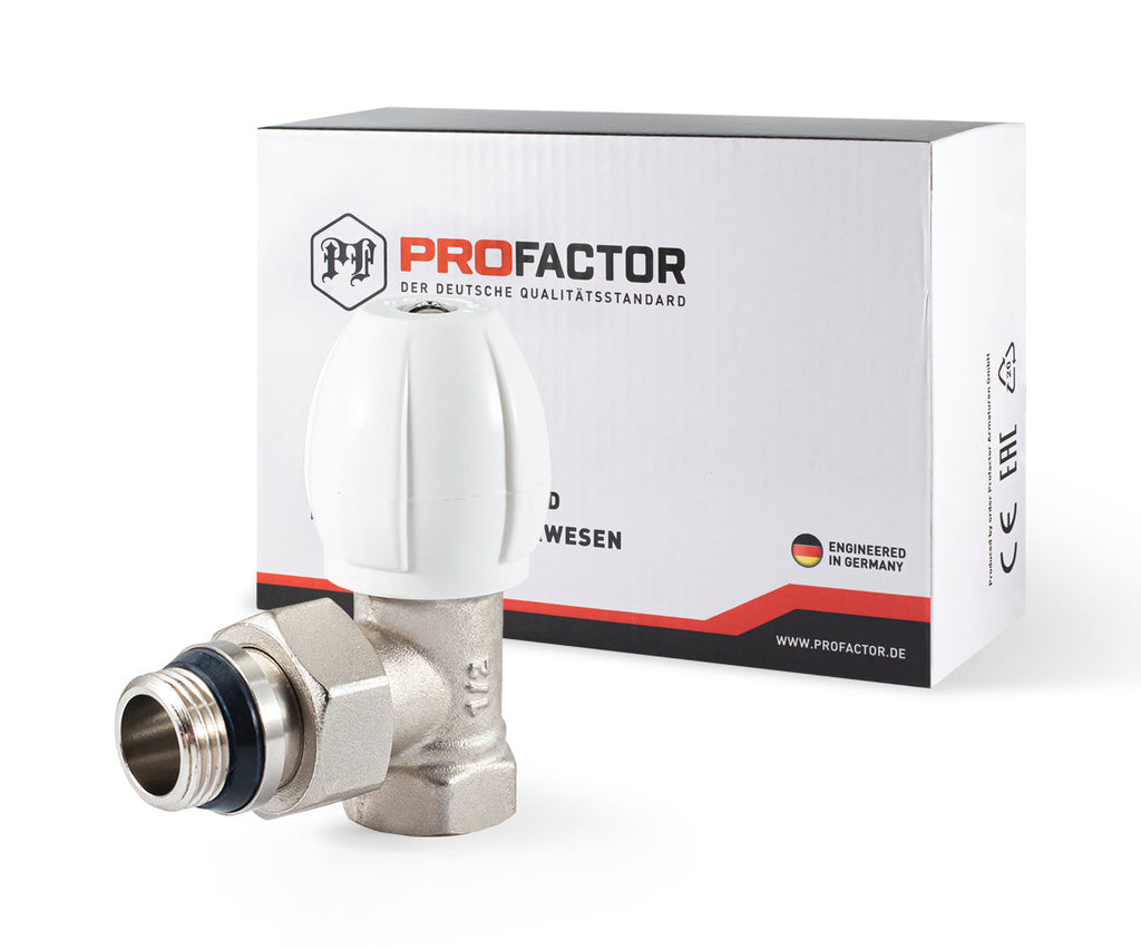 Radiator regulating valve, angle, cone-type shut-off, with union O-ring seal — view 8