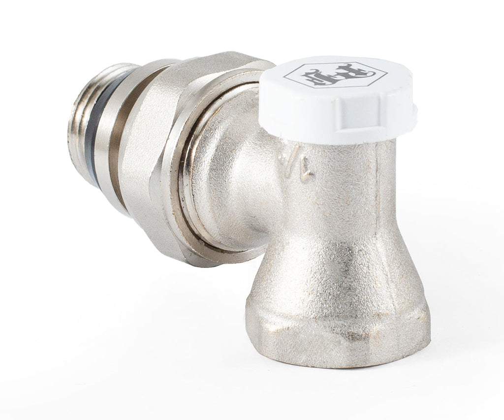 Radiator lockshield valve, angle, cone-type shut-off, with union O-ring seal — PF RVA 378UR, view 3