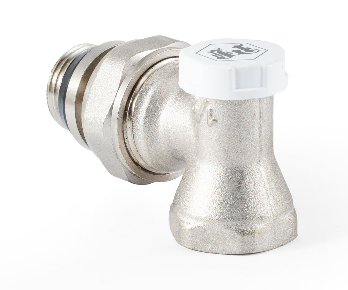 Radiator lockshield valve, angle, cone-type shut-off, with union O-ring seal — PF RVA 378UR, view 3