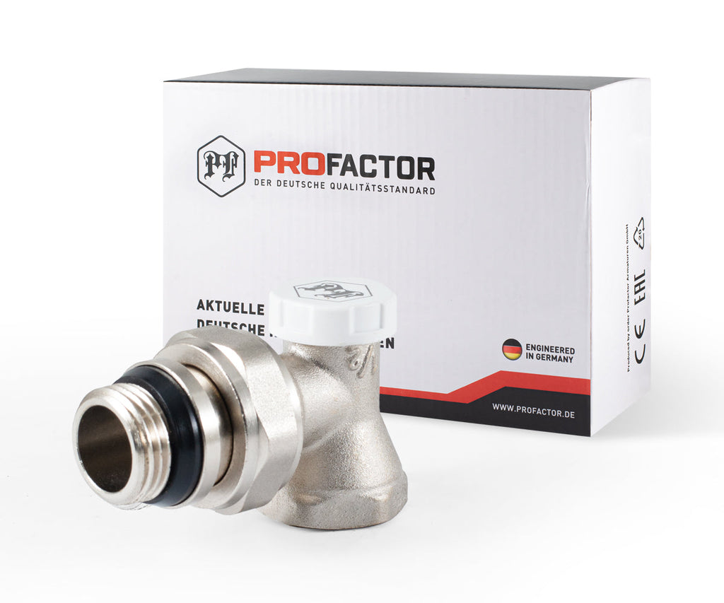Radiator lockshield valve, angle, cone-type shut-off, with union O-ring seal — PF RVA 378UR, view 9