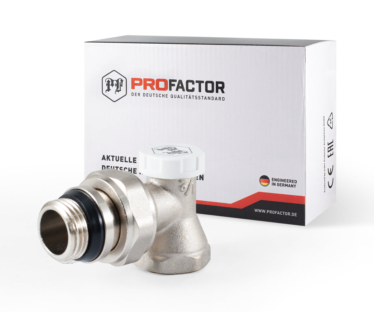 Radiator lockshield valve, angle, cone-type shut-off, with union O-ring seal — PF RVA 378UR, view 9